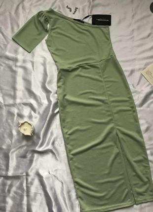 Сукня в фісташково бірюзовому кольорі оригінал5 фото