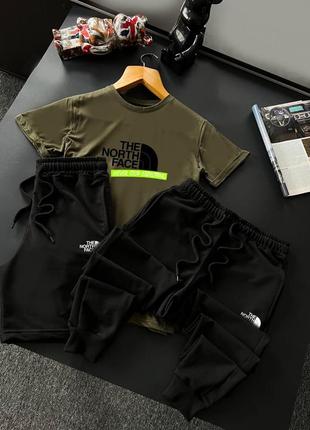 Летящий, зеленый хаки спортивный костюм комплект the north face летний зеленый спортивный костюм the north face