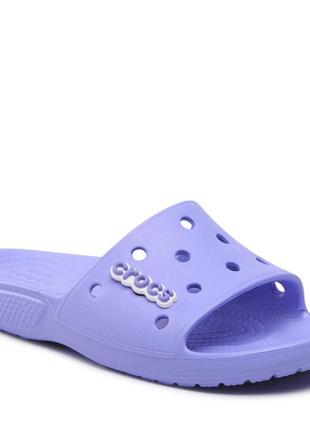 Crocs classic crocs slide digital violet кроксы шлепки в наличии