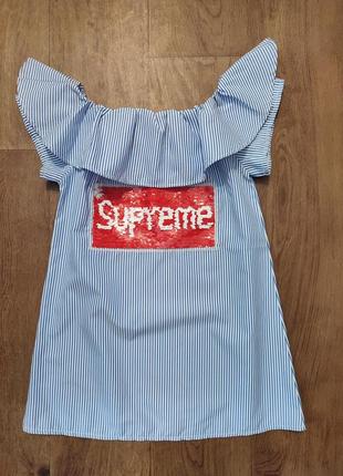 Літня сукня для дівчинки з паєтками 122р stella kids