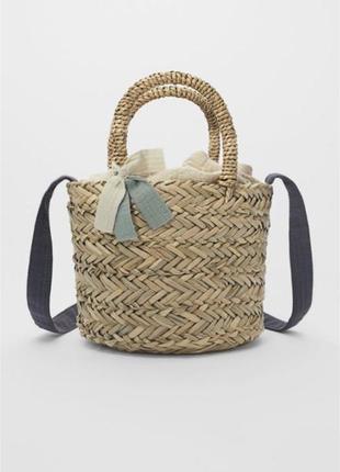 Обалденная плетеная сумка zara сумочка 😍1 фото
