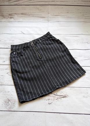 Джинсова спідниця в смужку від denim co