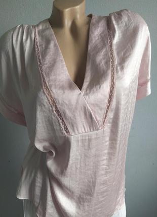 Легка блузка пудрового кольору, jigsaw**3 фото