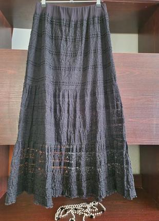 Гипюровая длинная юбка2 фото