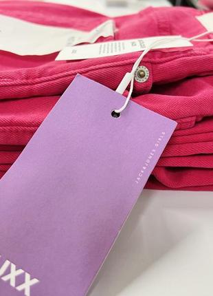 💙💛яскраві щільні рожеві якісні бавовняні прямі джинси straight mid waist jjxx6 фото