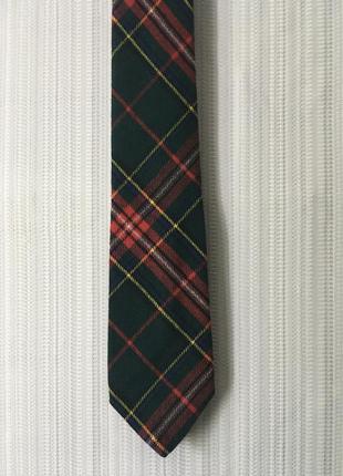 Винтажный шотландский галстук оригинал шерсть