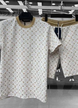 Мужской брендовый летний костюм l▪️v шорты + футболка