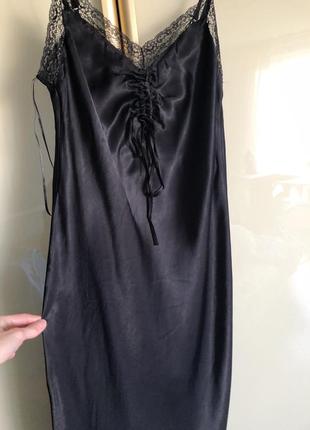 Атласное платье-комбинация в бельевом стиле натуральная ткань новая reserved лимитированная коллекция