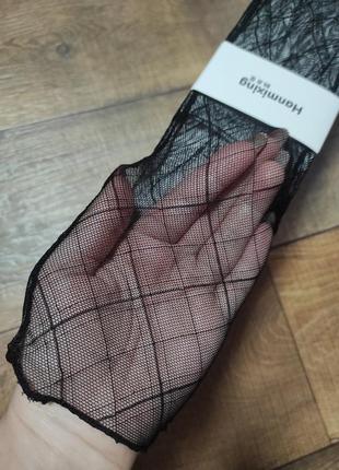 Носки фатин женские прозрачные черные4 фото