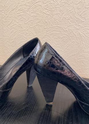 Туфли каблука черные женские2 фото