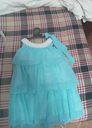 Нежное платье ярусное на 2-3 года для девочки5 фото