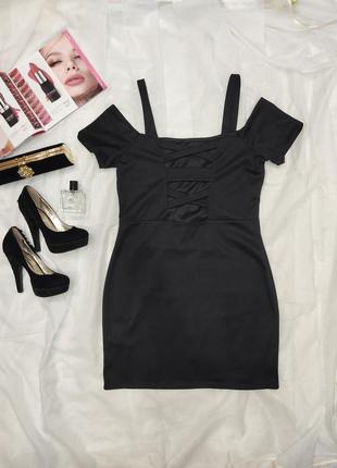 Новое черное платье с красивой спинкой, miss selfridge, размер l/50