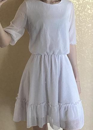 Летнее белое женское платье2 фото