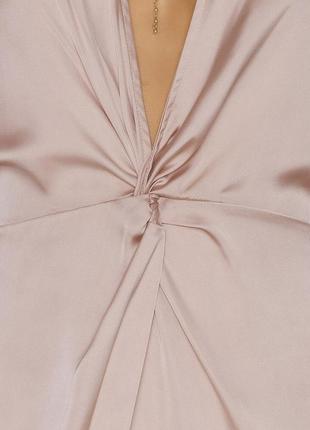 Пудрова сатинова сукня кімоно від na-kd4 фото