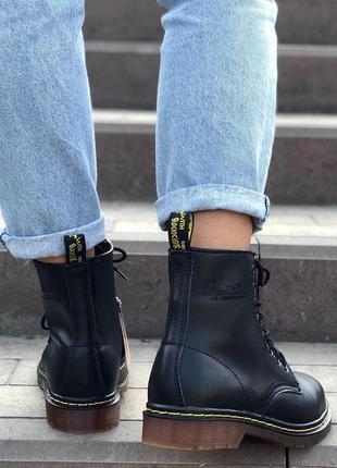 Шикарные ботинки демисезон dr martens в черном цвете (весна-осень)😍3 фото