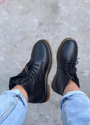 Шикарные ботинки демисезон dr martens в черном цвете (весна-осень)😍8 фото