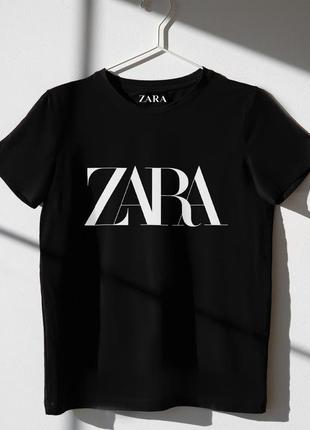 Жіноча футболка оверсайз oversize zara зара чорна1 фото