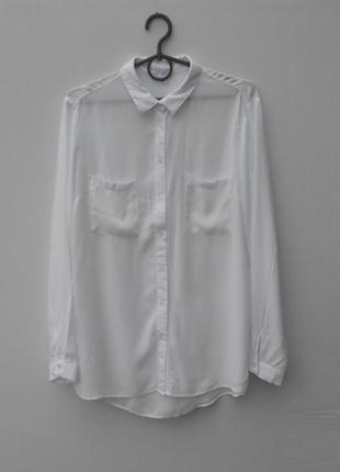 Белая рубашка из вискозы