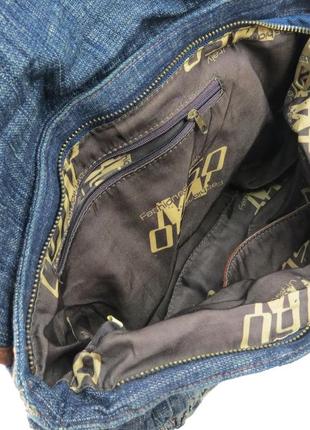 Винтажная женская джинсовая сумка на плечо miss sixty синяя9 фото