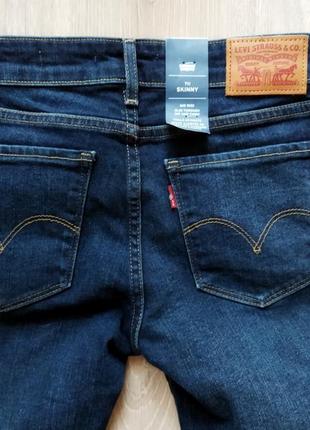 Джинсы женские levi's 711 skinny размер 24/30, новые с биркой4 фото