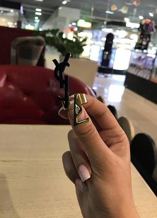 Брендовое кольцо ysl 2
