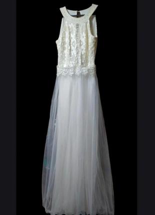 Весільна сукня,стиль аврора,стрейч, спідниця фатінова с підкладкою, розмір л