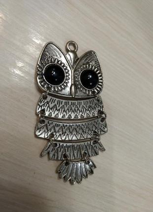 Подвеска боедок совушка серебро