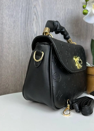 Модная женская черная бордовая мятная мини сумка сумочка клатч в стиле эхо витон5 фото