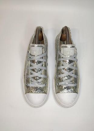 Converse серебристые кеды2 фото