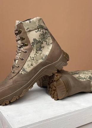 Мужские берцы летние тактические кожаные 36-50р ботинки военные армейские в наличии из натуральной к4 фото