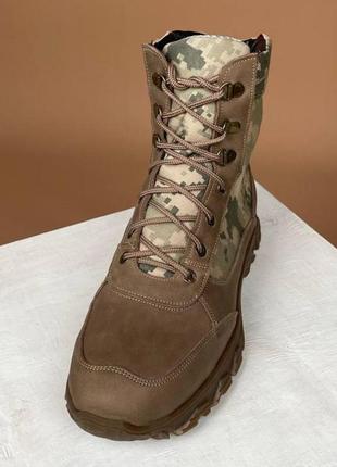 Мужские берцы летние тактические кожаные 36-50р ботинки военные армейские в наличии из натуральной к8 фото