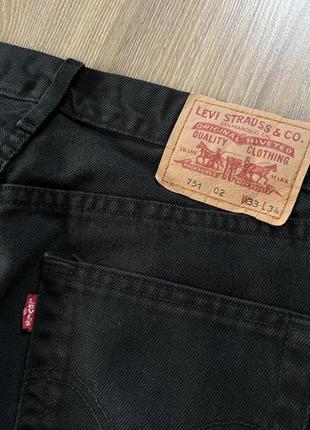 Мужские чёрные оригинальные джинсы levis 7516 фото