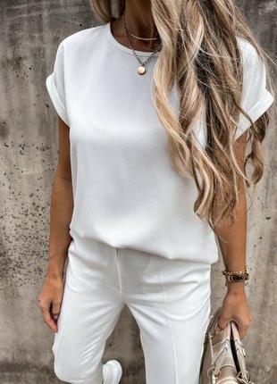 Летняя модная стильная красивая блузка футболка свободного кроя "moment"| норма и батал