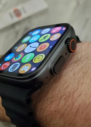 Смарт часы smart watch gs8+ ultra 45mm украинское меню с функцией звонка черные5 фото