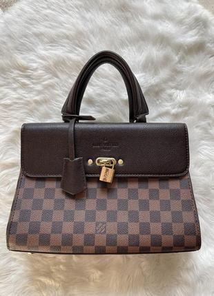 Женская сумка luis vuitton премиум качества коричневая с колодкой
