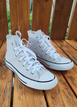 Кеди, кросівки converse високі сірі