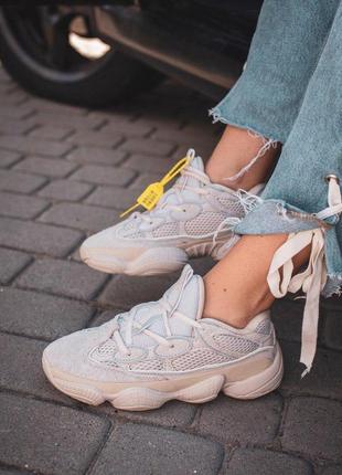 Шикарные замшевые кроссовки adidas yeezy 500 (весна-лето-осень)😍