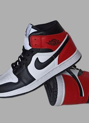 Кросівки підліткові nike air jordan 1 (найк джордан 1)високі.шкіряні3 фото