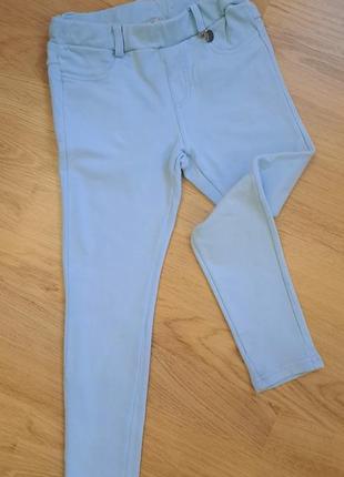 Лосіни, штани,  голубі котонові, якість шикарна,  на ріст 116см, 6 років, стан ідеальний.1 фото