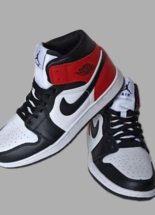 Кросівки підліткові nike air jordan 1 (найк джордан 1)високі.шкіряні5 фото