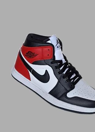 Кроссовки подростковые nike air jordan 1 . найк джордан 1. высокие.кожанные2 фото