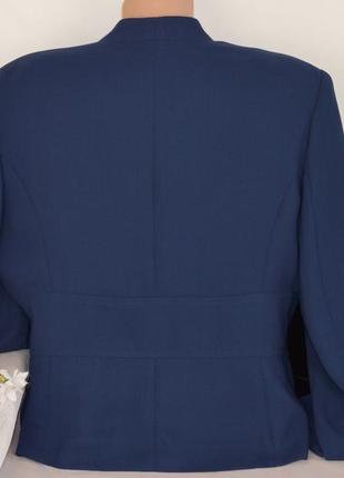 Брендовый синий пиджак жакет блейзер с камнями kaleidoscope большой размер этикетка3 фото