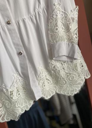 Белая рубашка, блуза нарядная6 фото