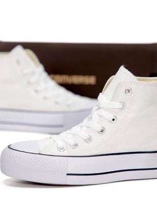 Жіночі кеди converse lift hight white black 37-38-39-40-41