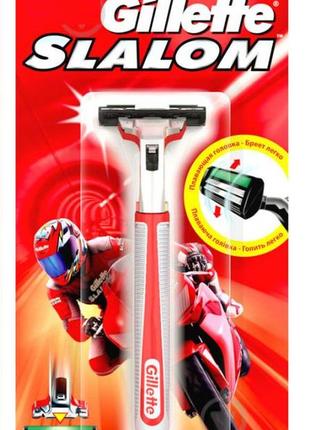 Бритва бритвенный станок gillette slalom. оригинал.1 фото