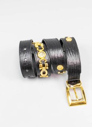 Крутой ремень из натуральной кожи в стиле versace.пояс code azure