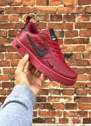 Стильні демісезонні 🌹жіночі🌹бордові кросівки найк nike air force bordo. осінь, весна.