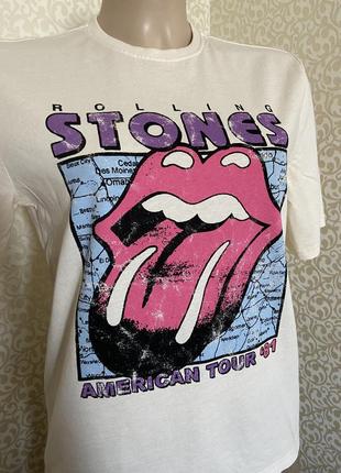 Футболка з написом rolling stones only3 фото