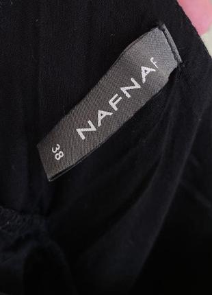 Этническое черное длинное платье naf naf с вышивкой нитью7 фото