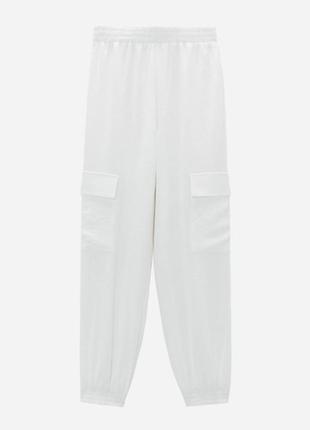 Білі брюки,штани карго,джогери zara